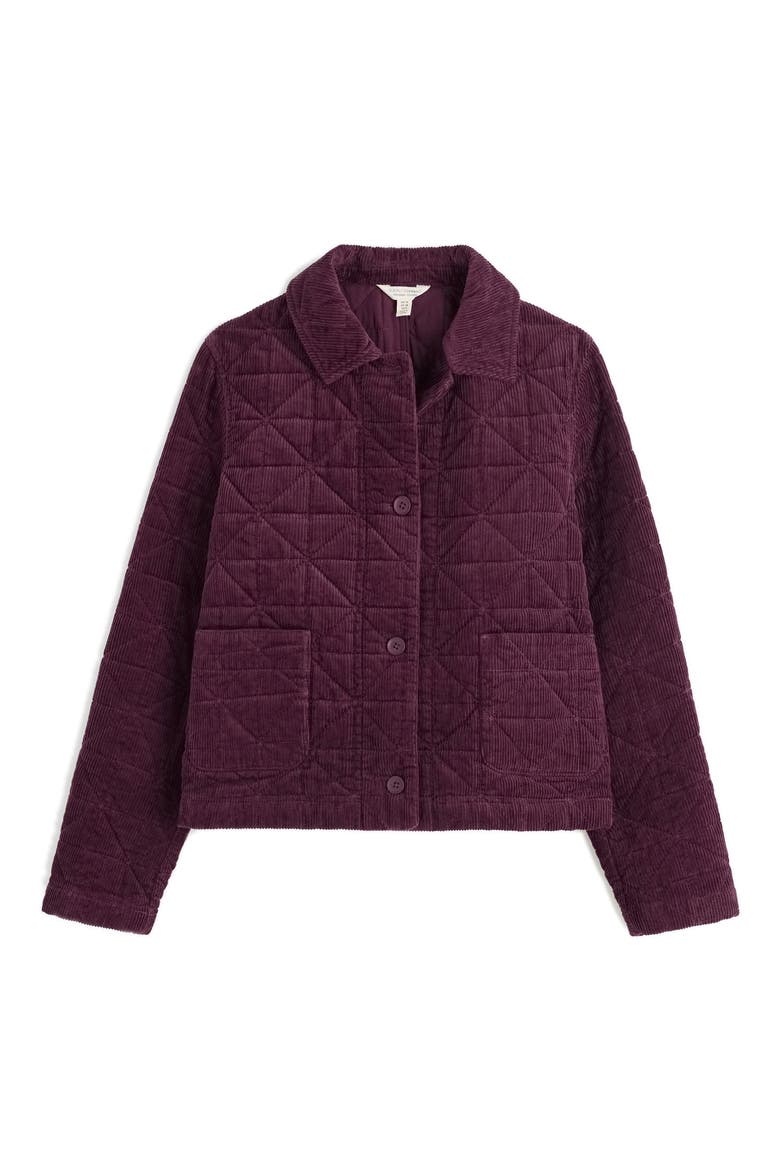 Incoming Tide Quilted Organic Cotton Corduroy Jacket, Alternate, color, DARK HELLEBORE