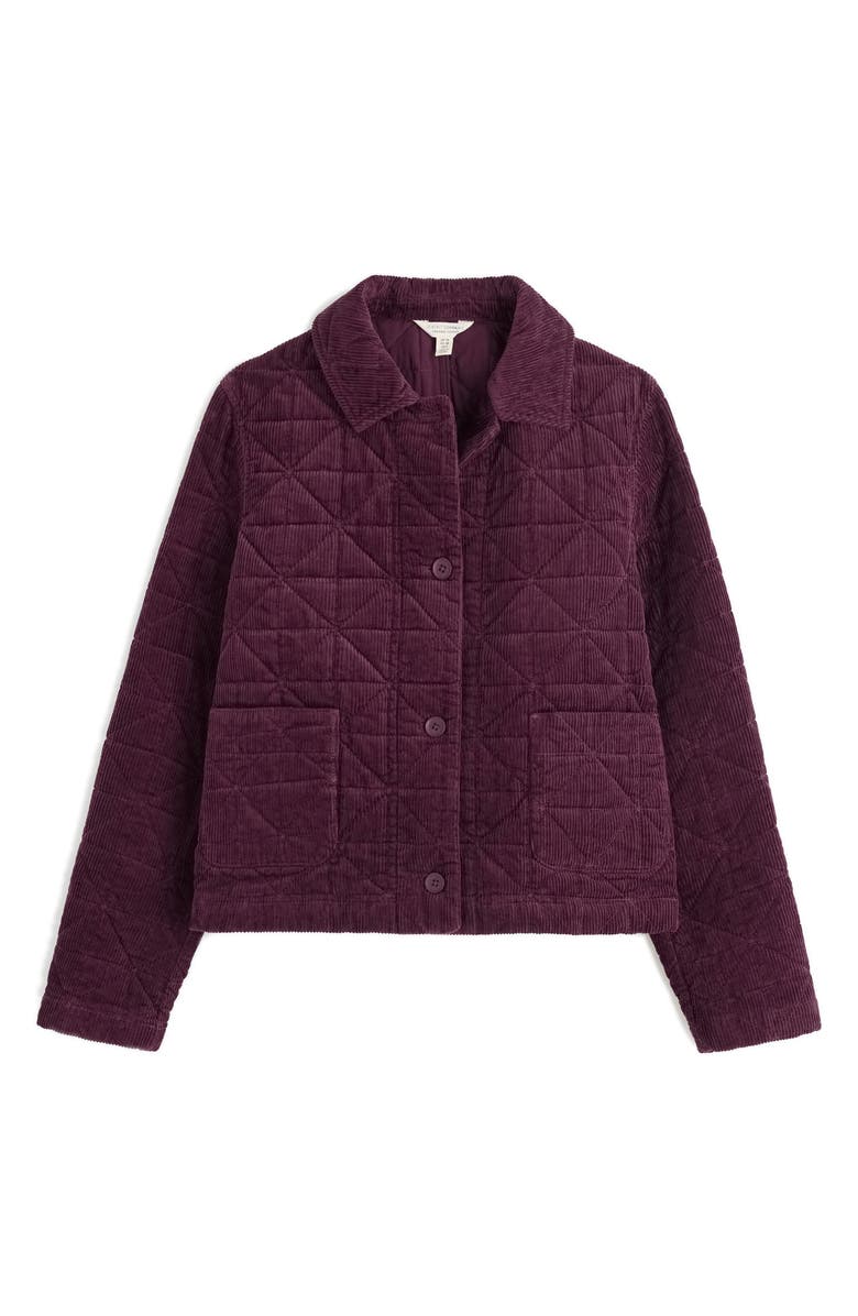 Seasalt Cornwall Incoming Tide Quilted Organic Cotton Corduroy Jacket, Alternate, color, Dark Hellebore
