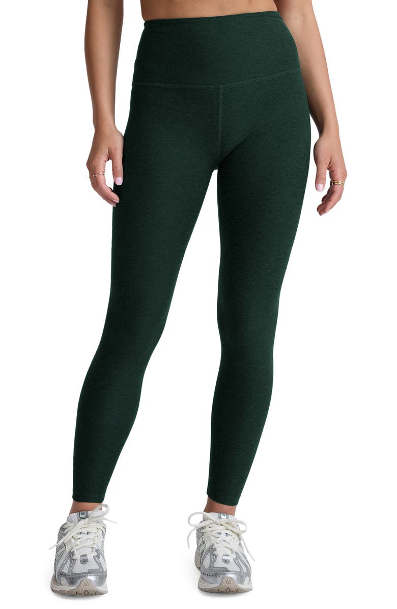 Beyond Yoga High Waisted Leggings, Main, color, Dark Spruce Green Heather