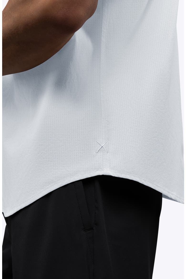 Crossover Performance Short Sleeve Button-Up Shirt, Alternate, color, WHITE