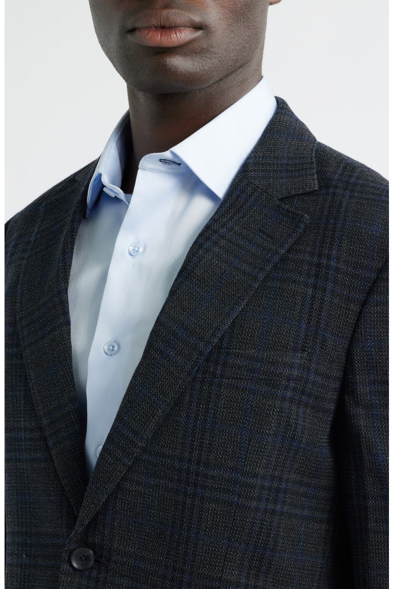 Villa Plaid Knit Wool Blend Sport Coat, Alternate, color, GREY VILLA PLAID