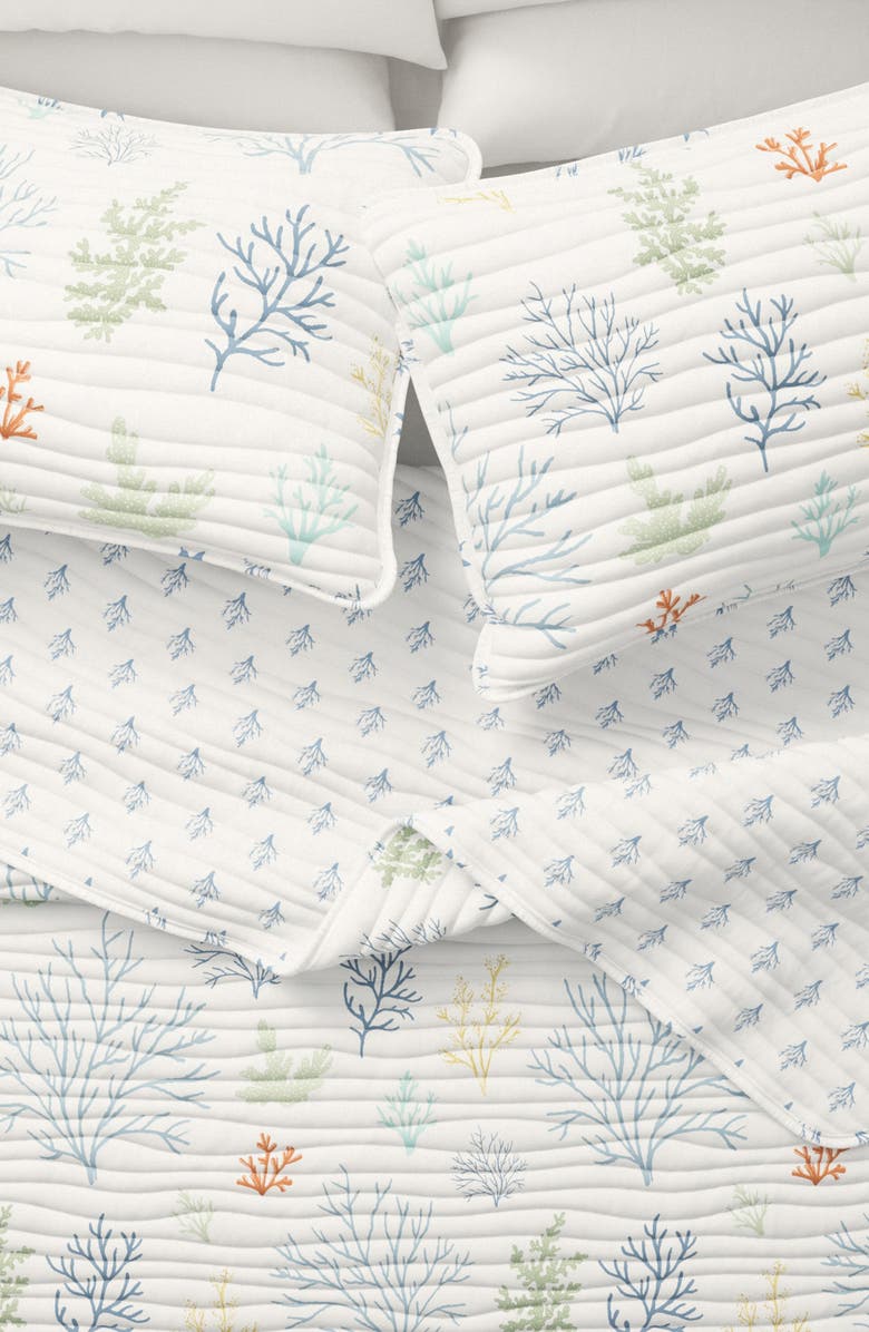 Woven & Weft Colorful Coral Quilt Set, Alternate, color, Pastel Coral