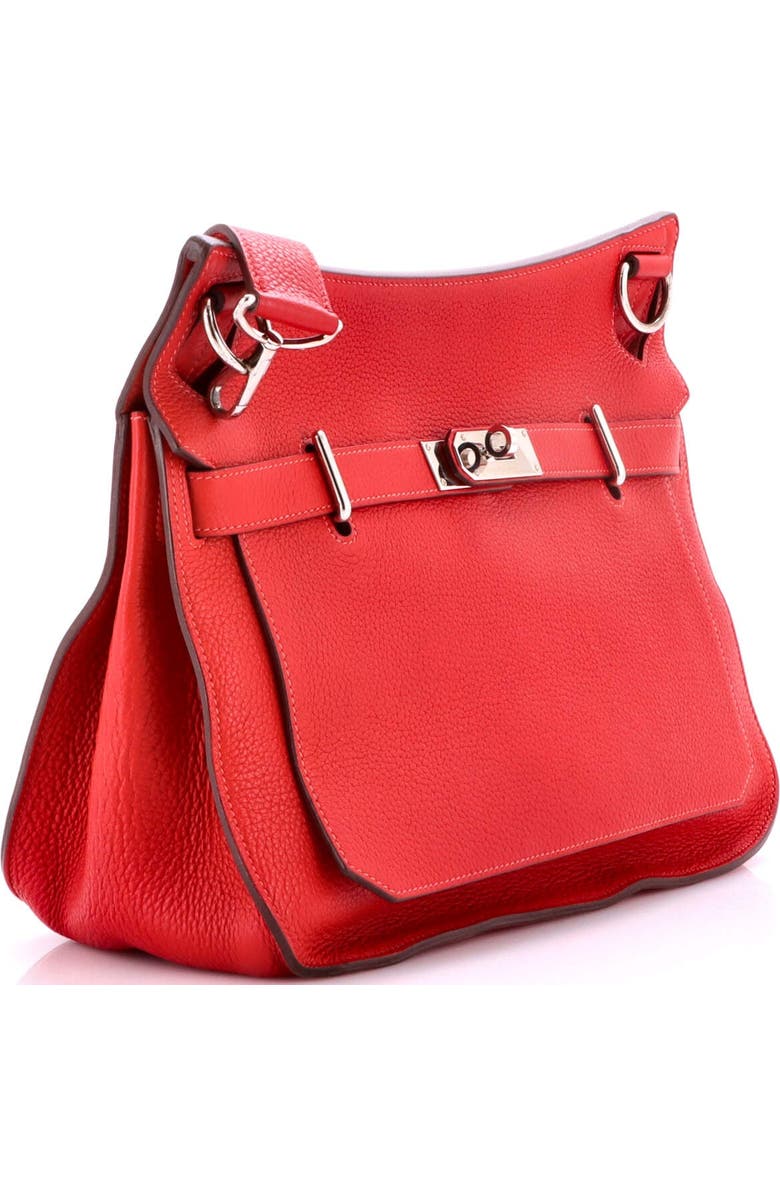Pre-Owned Hermes Jypsiere Bag Clemence 34, Alternate, color, Rouge Casaque/Rose Jaipur