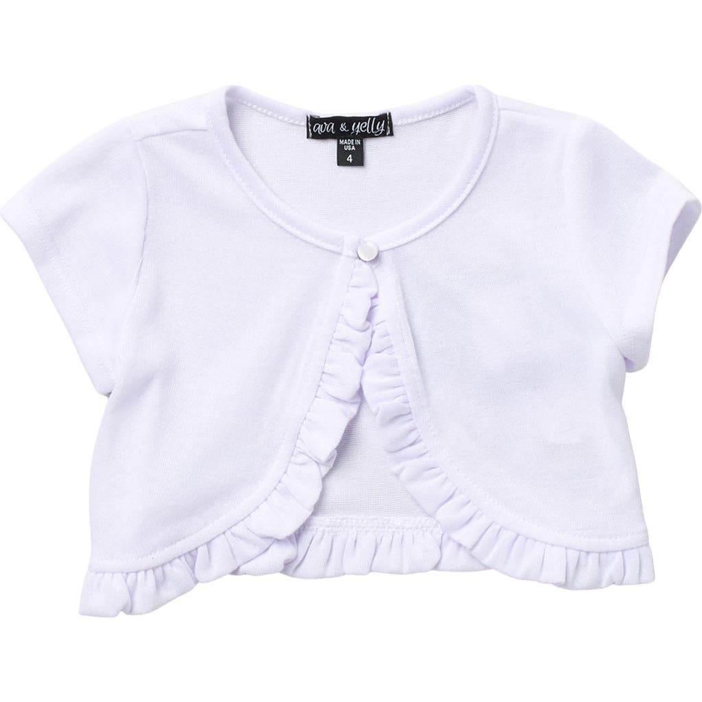 Ava & Yelly Ruffle Edge Cardigan Sweater