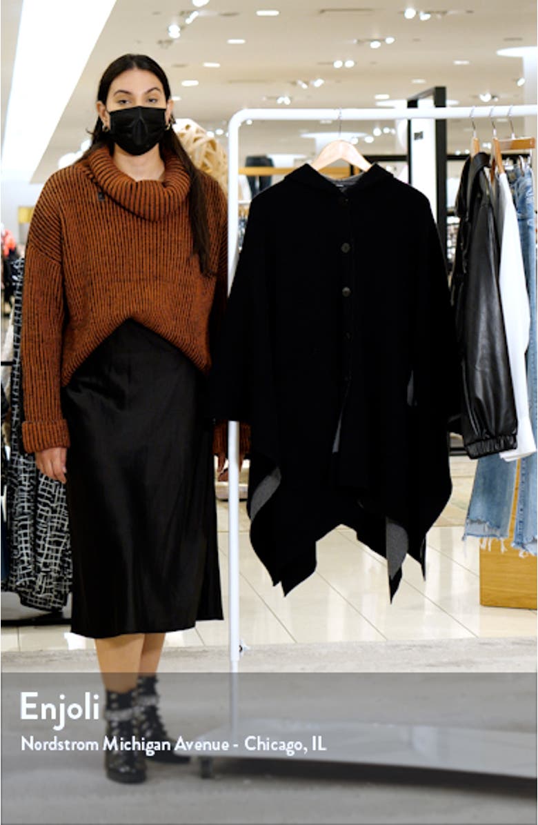 Hooded Wool & Cashmere Poncho, sales video thumbnail