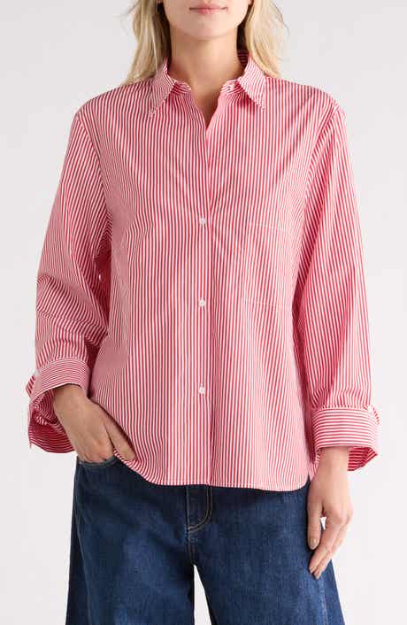 TWP J.D. Stripe Cotton Button-Up Shirt