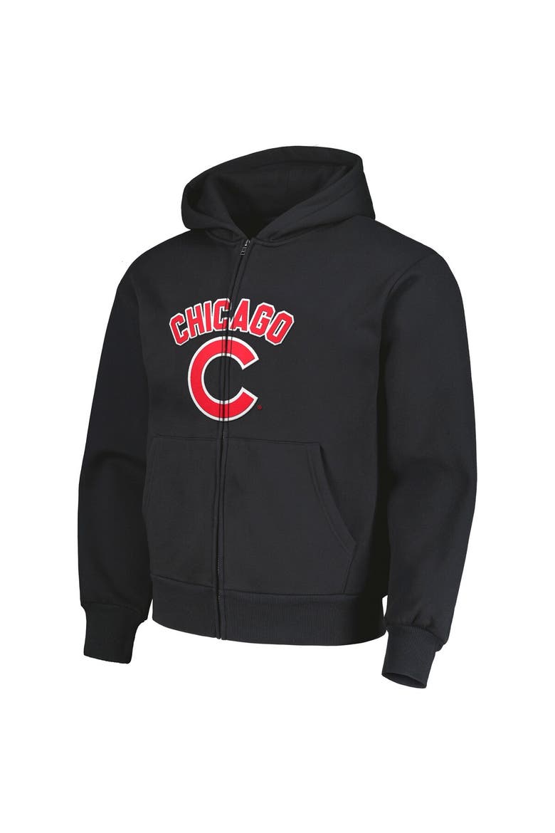 Men's PLEASURES Black Chicago Cubs Opening Day Full-Zip Hoodie, Alternate, color, Black