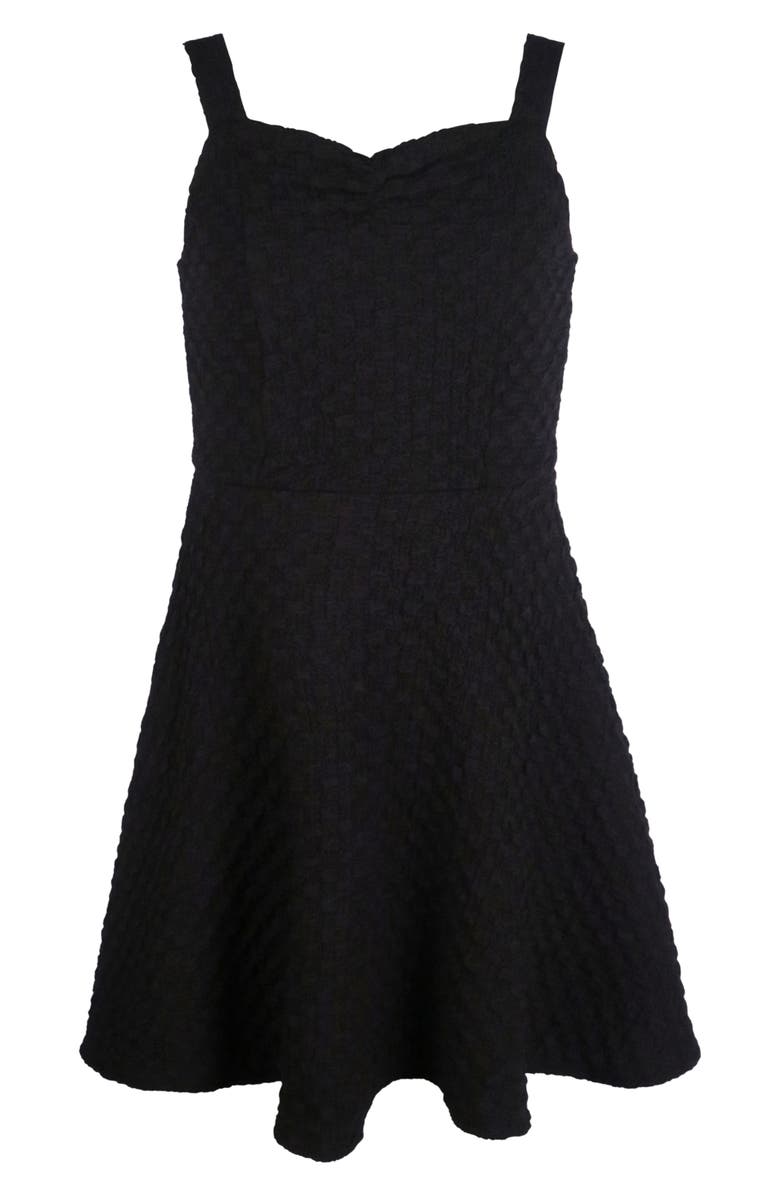 Zunie Kids' Ruched Skater Dress, Alternate, color, 