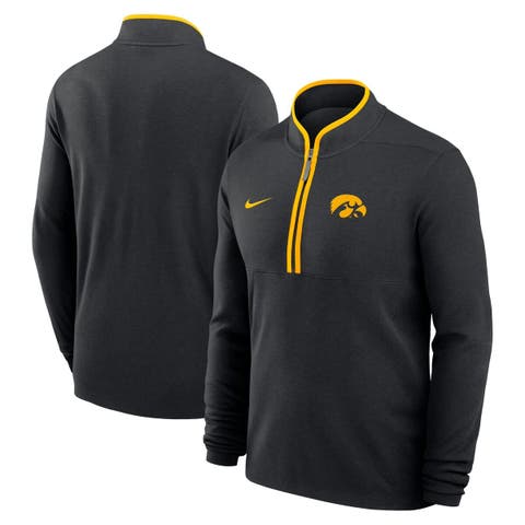 Men's Nike Black Iowa Hawkeyes Courtside Victory Dri-FIT Half-Zip Pullover