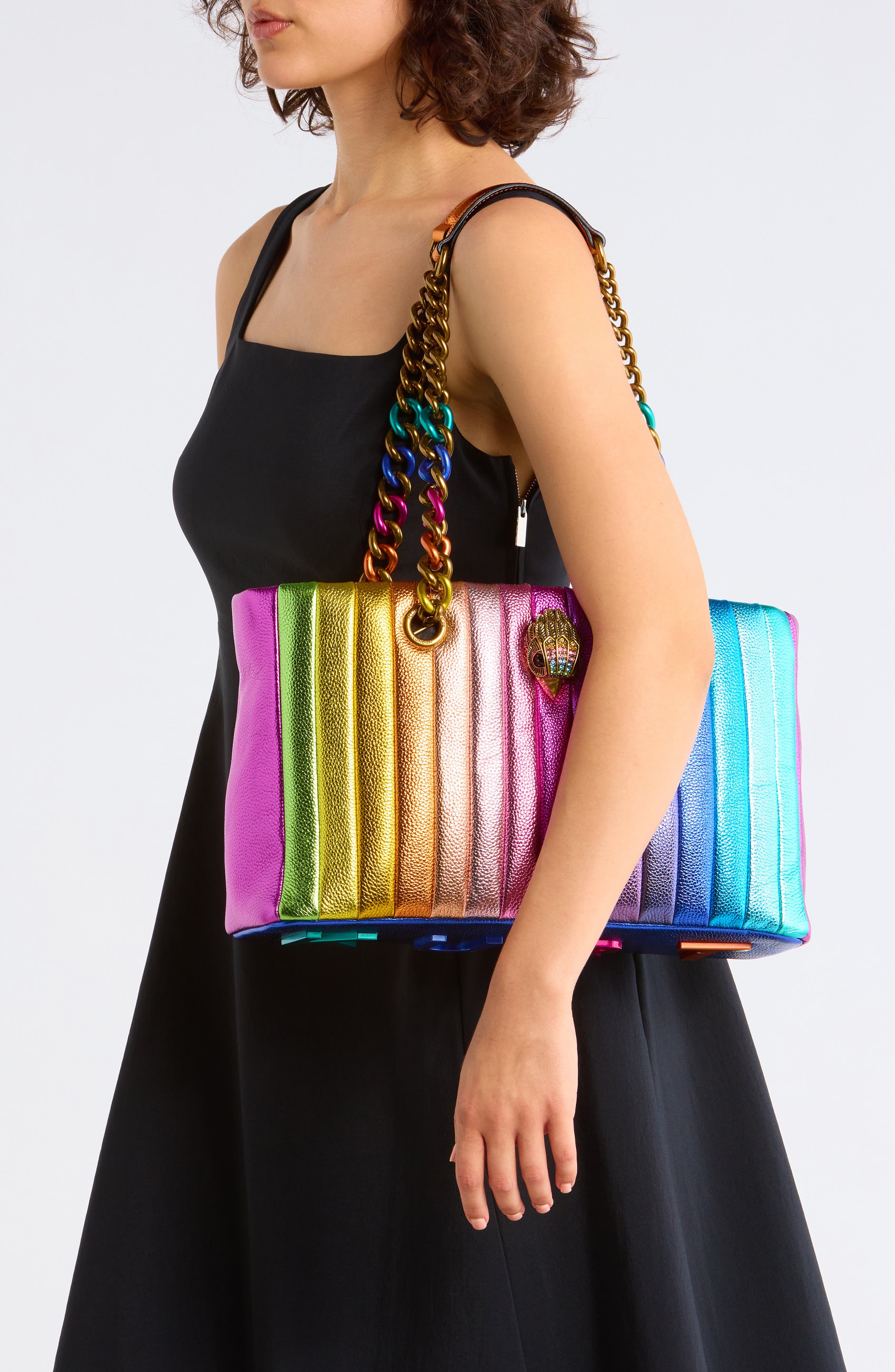 Kurt Geiger London Kensington Shoulder Bag, Alternate, color, Purple Multi