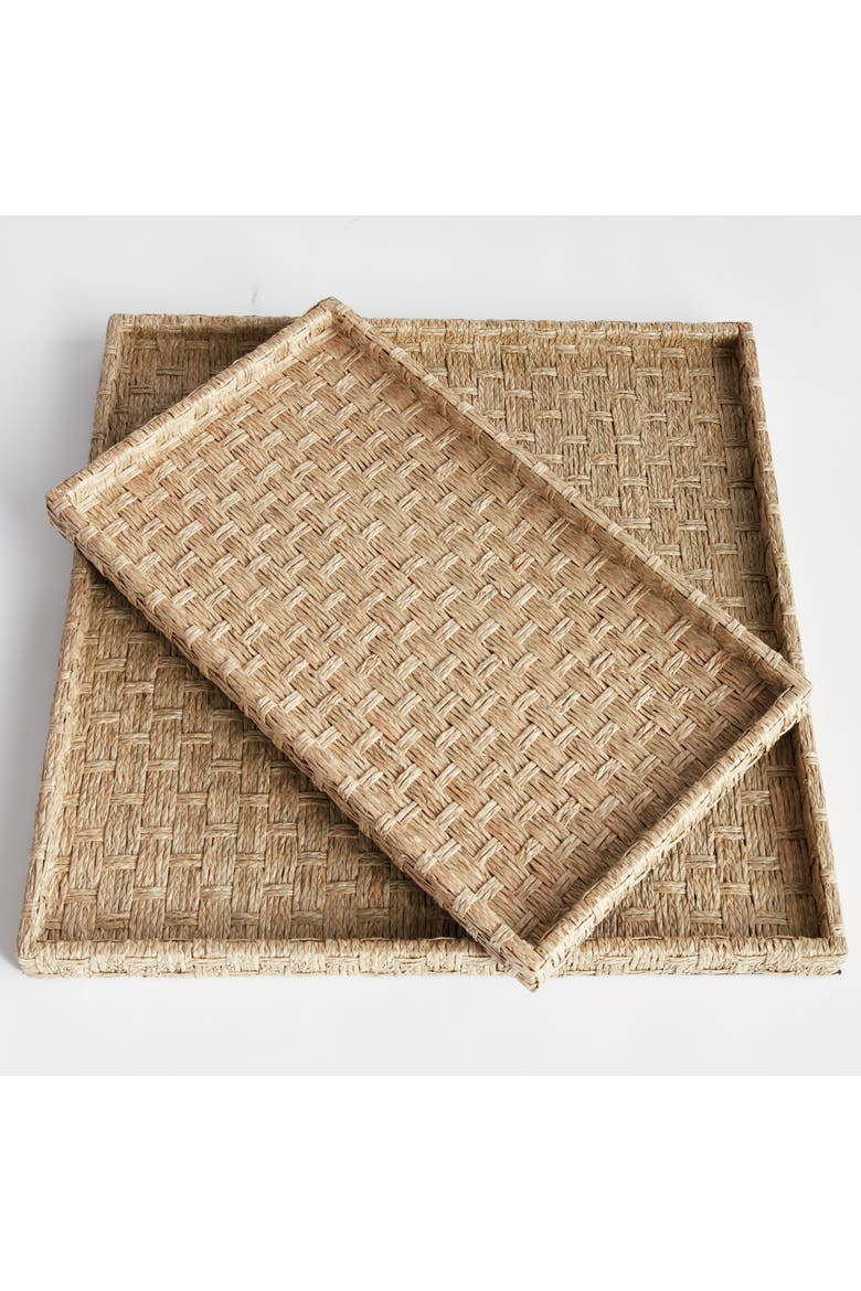 Wynn Decorative Trays Large Set of 2, Alternate, color, Beige