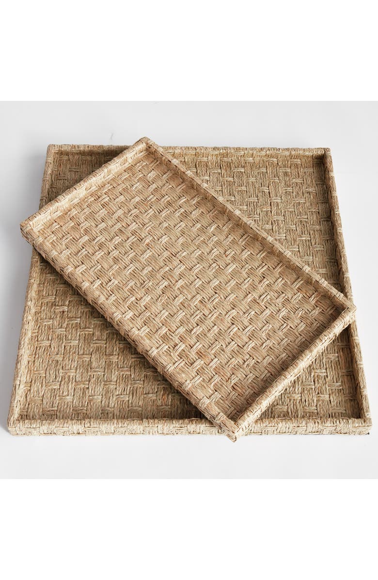 Napa Home & Garden Wynn Decorative Trays Large Set of 2, Alternate, color, Beige