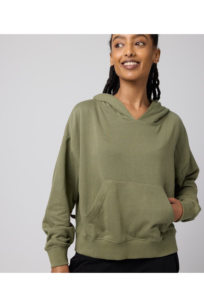 Women's Relaxed Hoodie, Main, color, Army