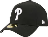 New Era Men's New Era Black Philadelphia Phillies A-Frame 59FORTY Fitted Hat