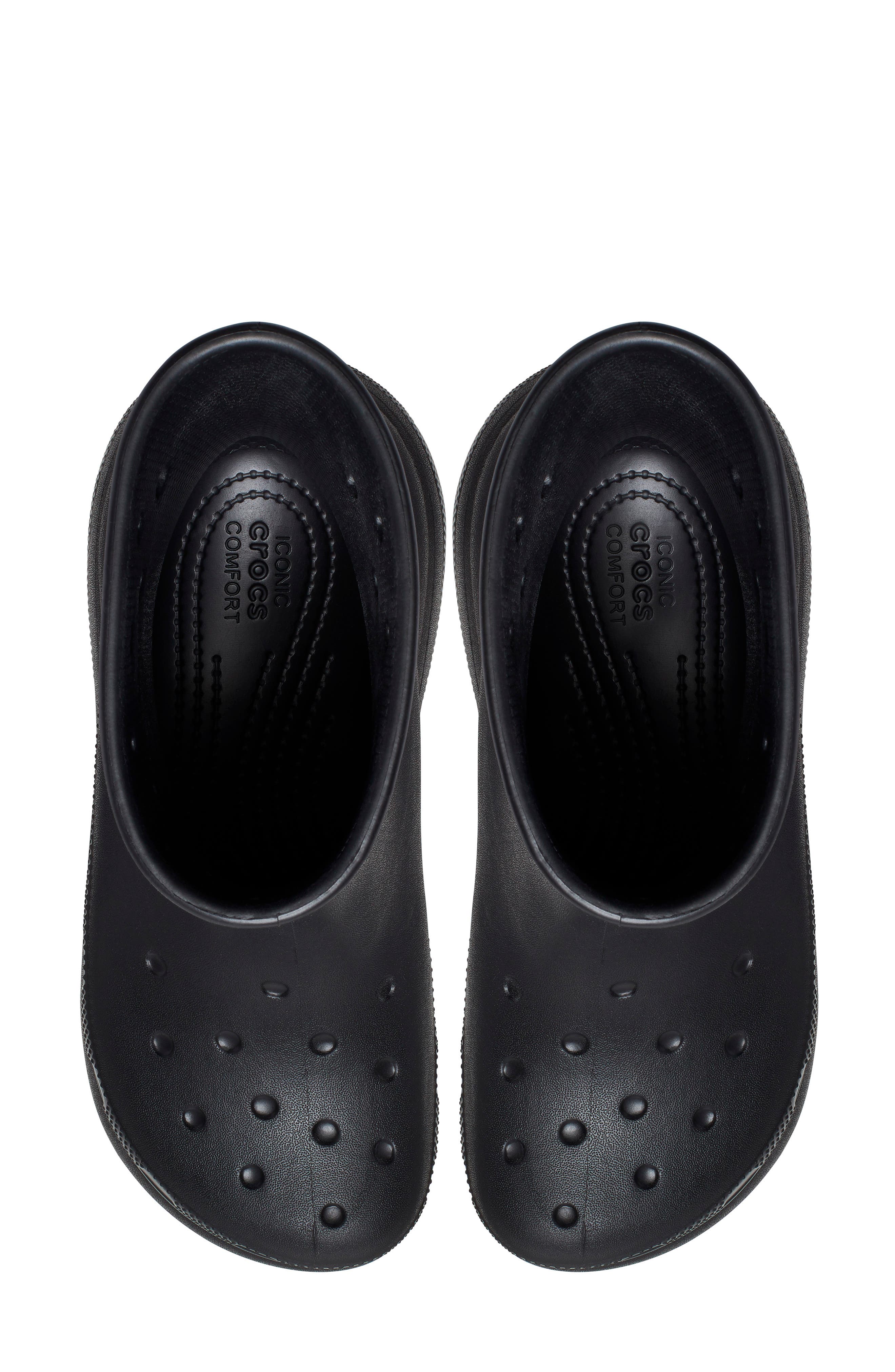 CROCS Gender Inclusive Crush Waterproof Platform Boot, Alternate, color, 