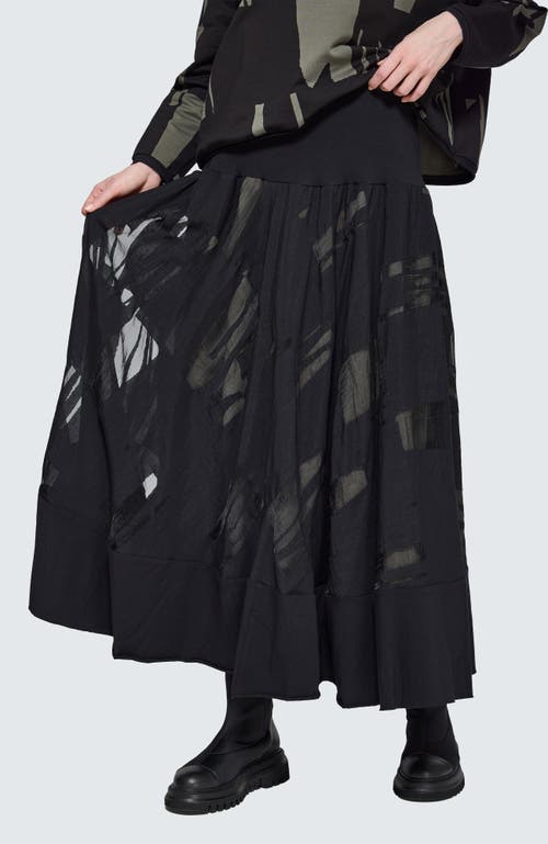 Luukaa Calinda Jacquard Maxi Skirt In Black