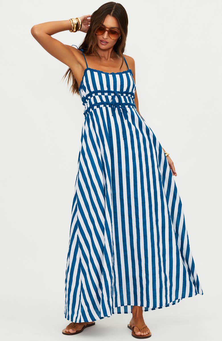 Beach Riot Levie Stripe Maxi Dress, Alternate, color, Twilight Tides Stripes