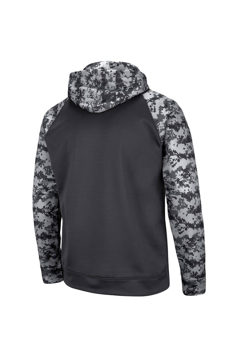 Men's Colosseum Charcoal Auburn Tigers OHT Military Appreciation Digital Camo Pullover Hoodie, Alternate, color, Charcoal