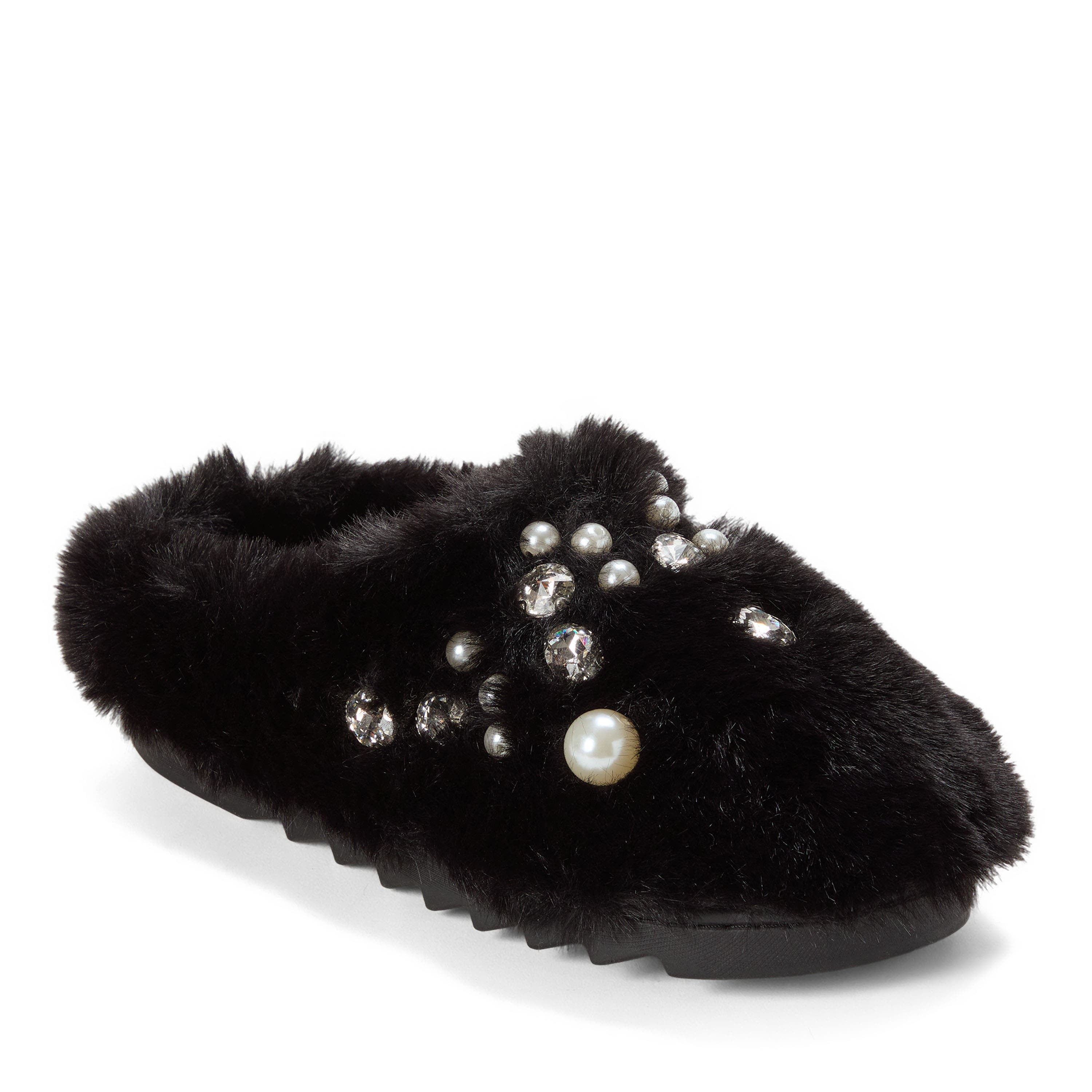 DEARFOAMS Annabelle Pile Clog with Embellishment, Main, color, Black