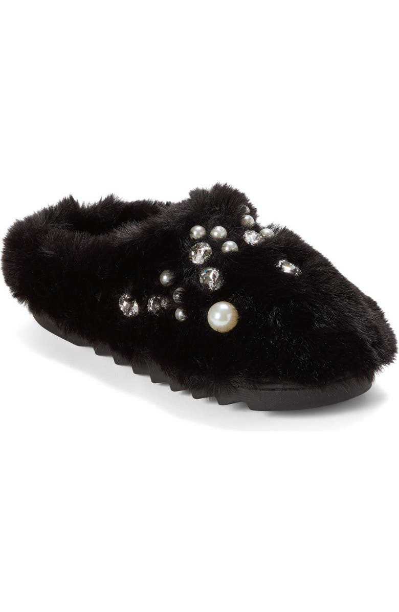 DEARFOAMS Annabelle Pile Clog with Embellishment, Main, color, Black