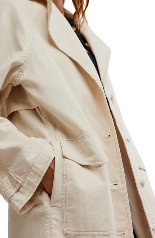Shop Free People Perry Washed Cotton Trench Coat In French Oak