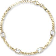 CHLOE AND MADISON Cubic Zirconia Curb Bracelet