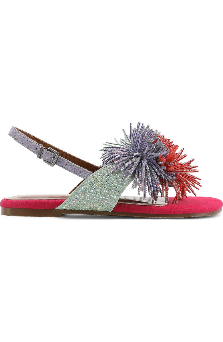 Kurt Geiger London Kids' Mini Fringe Slingback Sandal, Alternate, color, Pink Multi