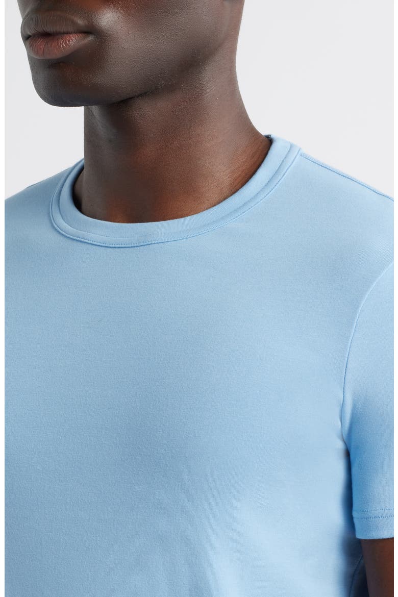 Cotton Jersey Crewneck T-Shirt, Alternate, color, SKY BLUE