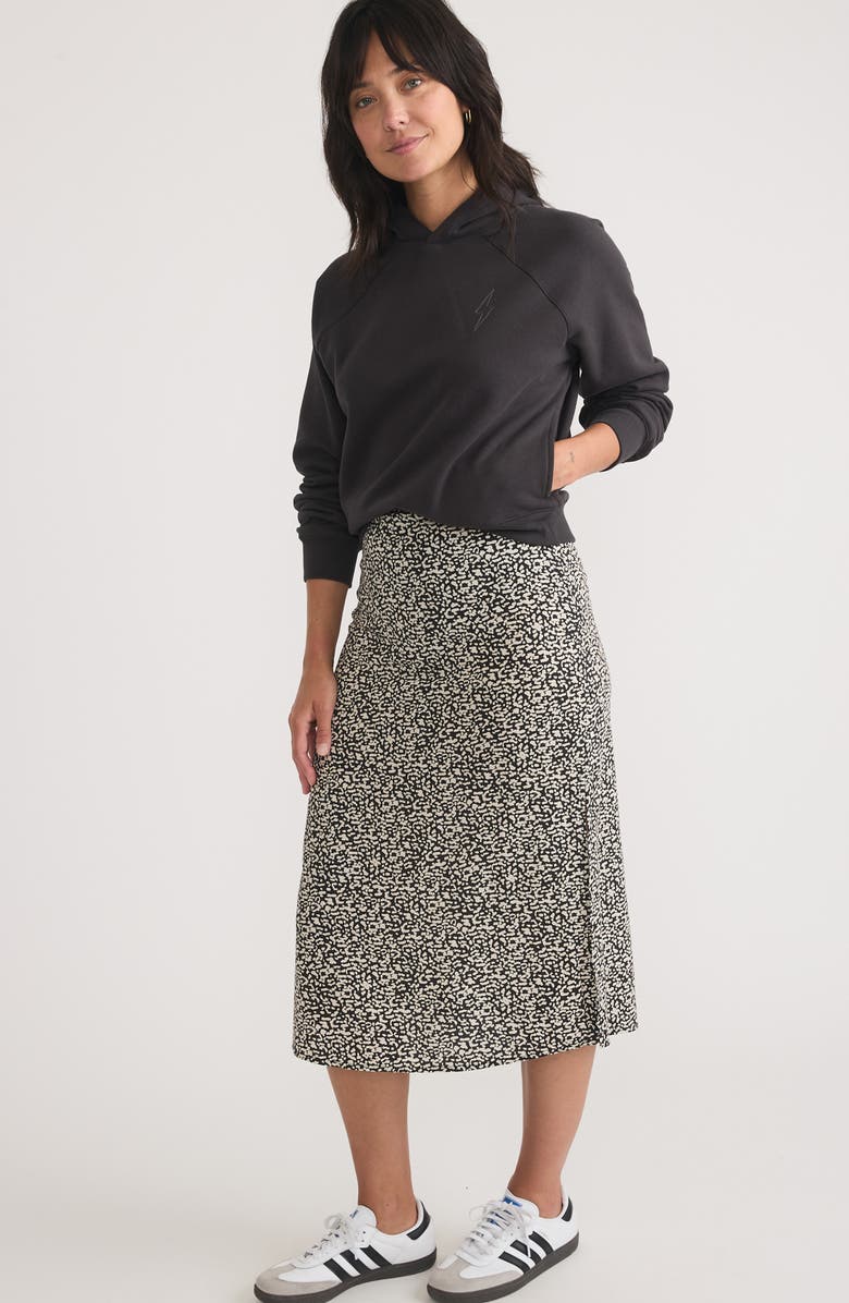 Marine Layer Anytime Cotton Blend Crop Hoodie, Alternate, color, 