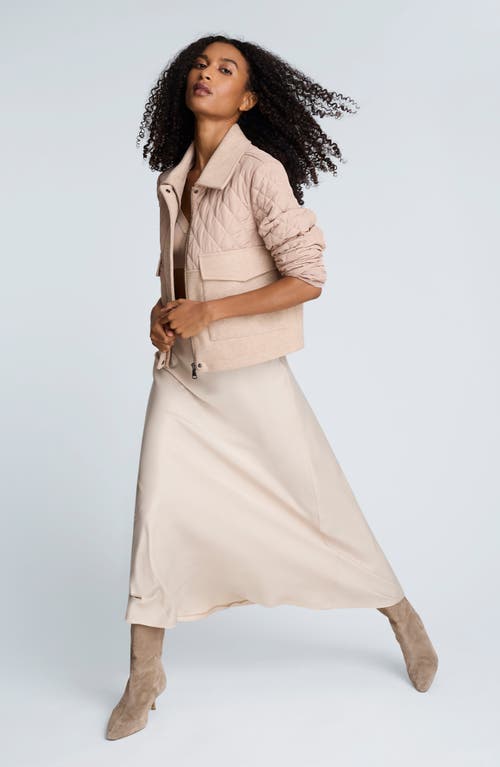 Kenneth Cole Quilted Patch Pocket Jacket In Neutral