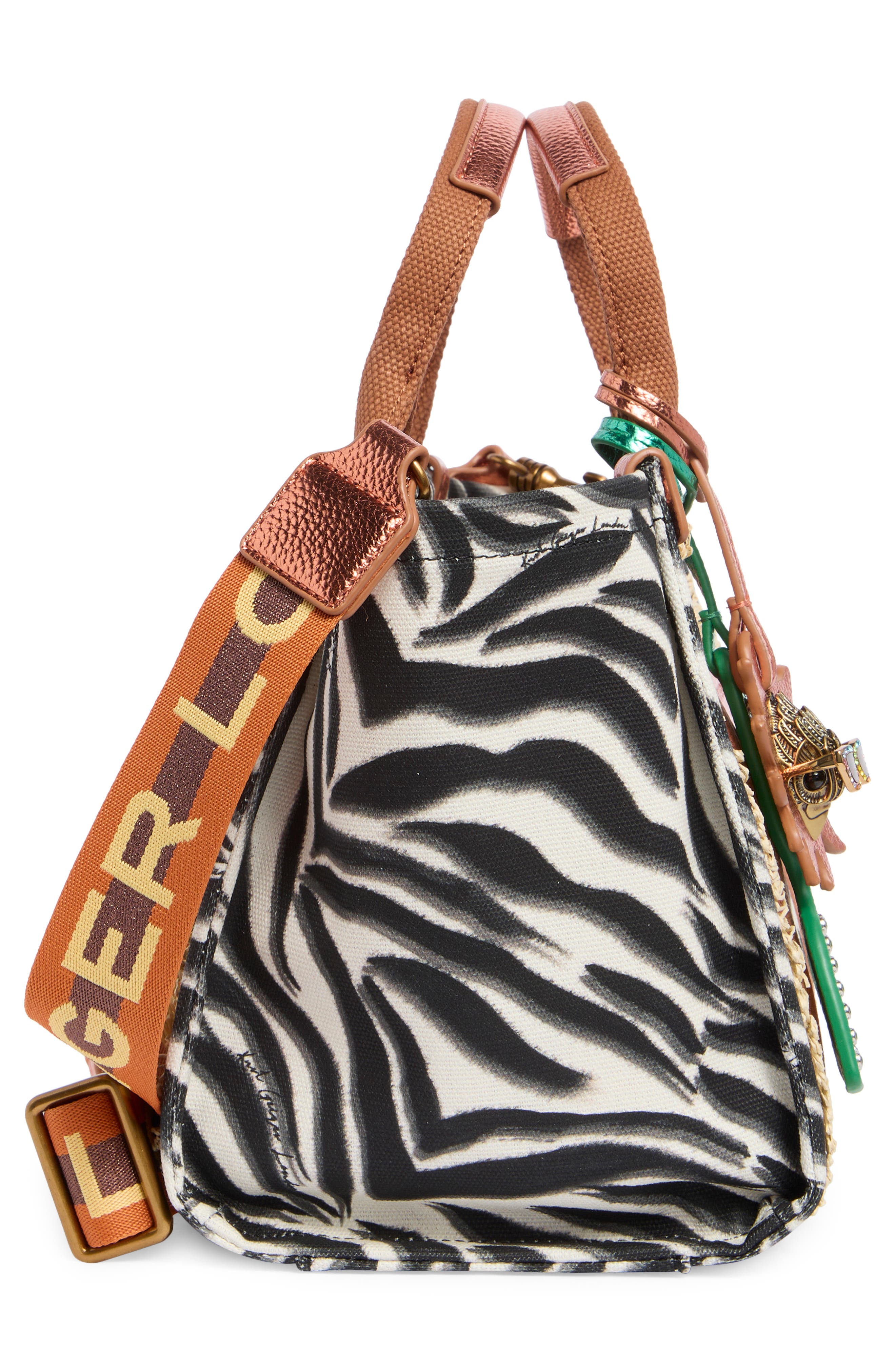 Kurt Geiger London Small Southbank Canvas Shopper, Alternate, color, Charcoal