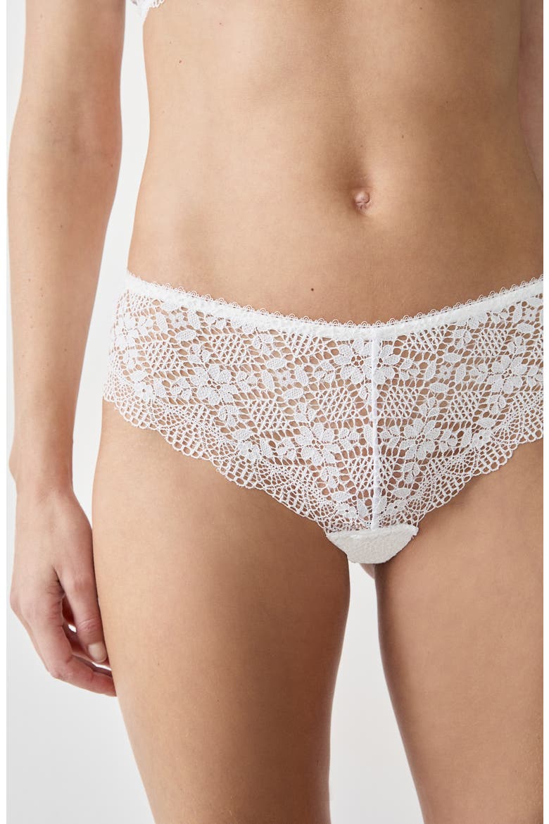Souffle Lace Briefs, Alternate, color, ECRU