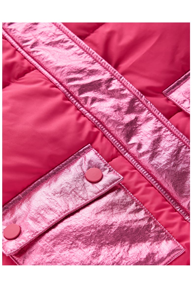 Kids' Metallic Puffer Jacket, Alternate, color, SUMMER BERRY METALLIC