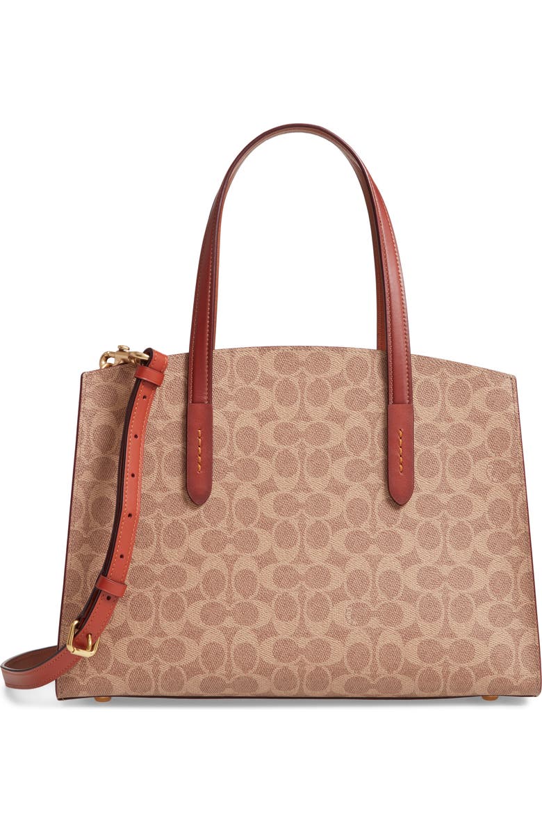 COACH Charlie Signature Canvas Tote, Main, color,