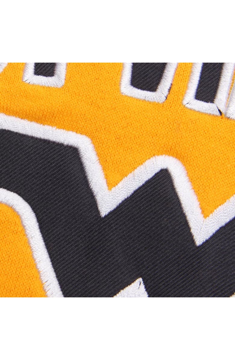 COLOSSEUM Women's Gold West Virginia Mountaineers Arch & Logo 1 Pullover Hoodie, Alternate, color,