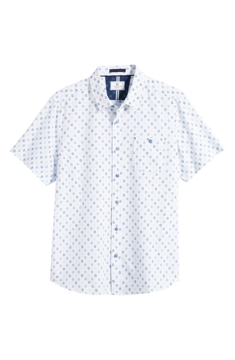 7 Diamonds Faroe Floral Medallion Performance Short Sleeve Button-Up Shirt, Alternate, color,