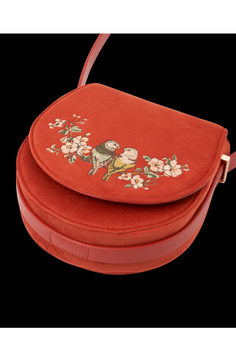 Fable England Lovebirds Saddle Bag, Alternate, color, Rust Red