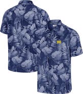 Tommy Bahama Men's Tommy Bahama Navy Michigan Wolverines Big & Tall Coast Nuevo Fronds IslandZone Button-Up Shirt