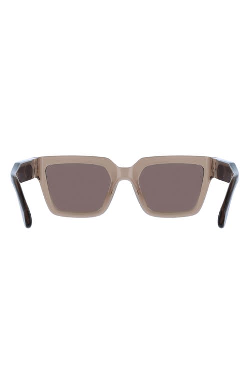 Ferragamo 52mm Square Sunglasses In Transparent Brown