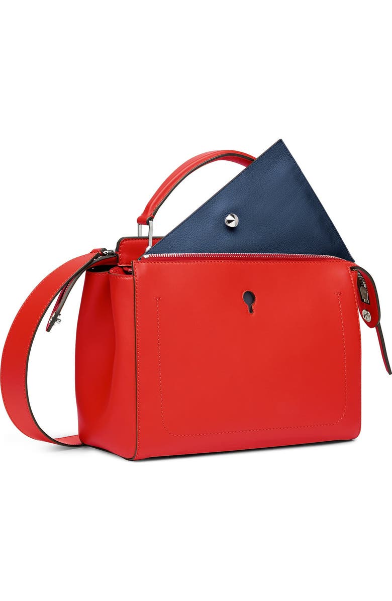 Fendi 'DOTCOM' Leather Satchel, Alternate, color,