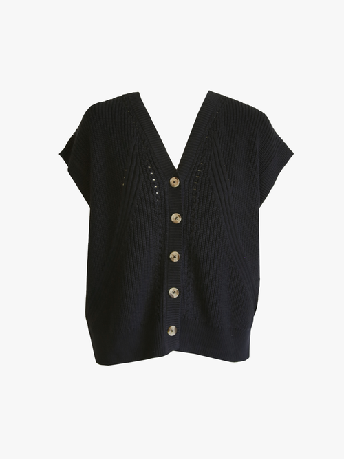 Able Jess Sweater Vest In Black
