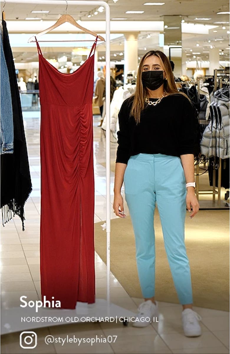 The Layla Ruched Cowl Neck Gown, sales video thumbnail