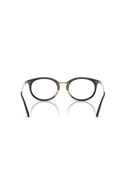 Ray Ban Ray-ban 51mm Oval Optical Glasses In Black