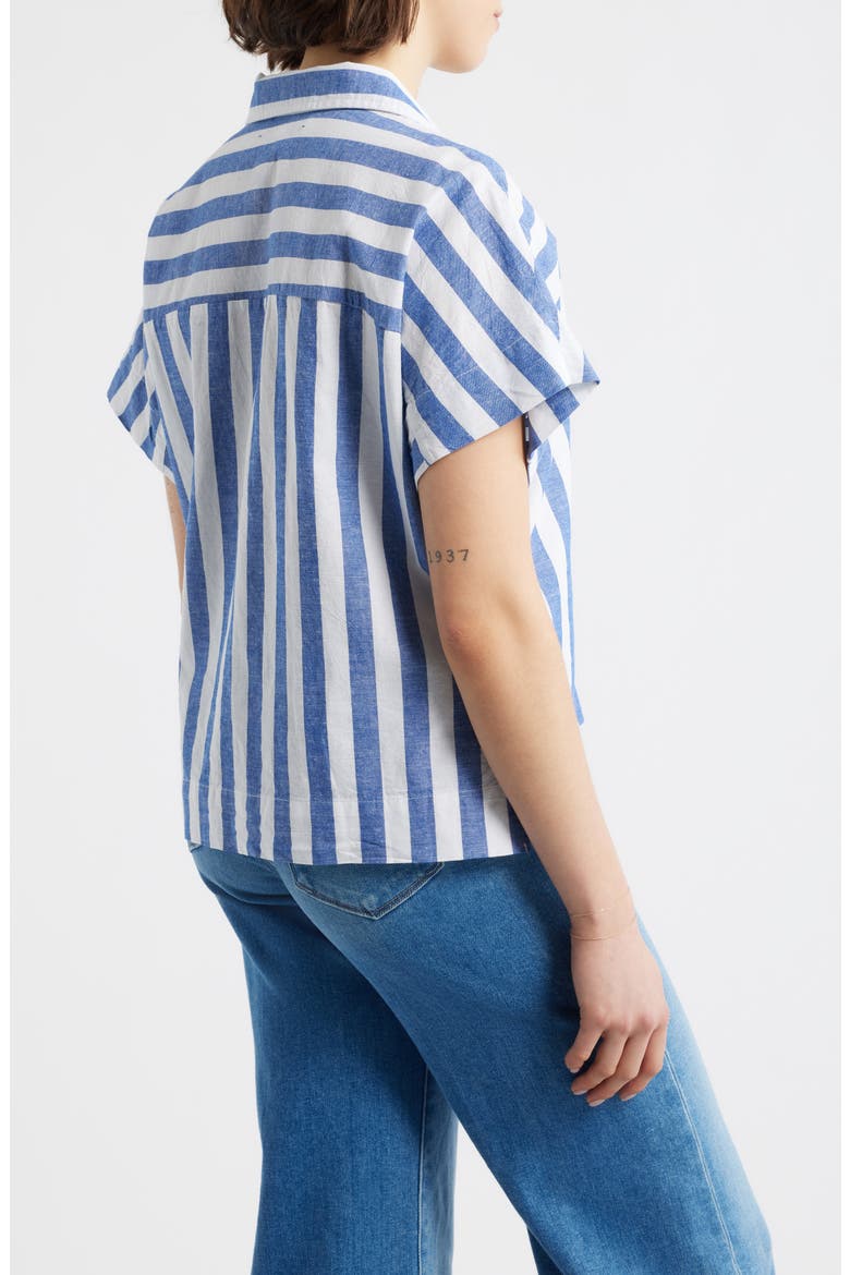 Relaxed Stripe Shirt, Alternate, color, BLUE