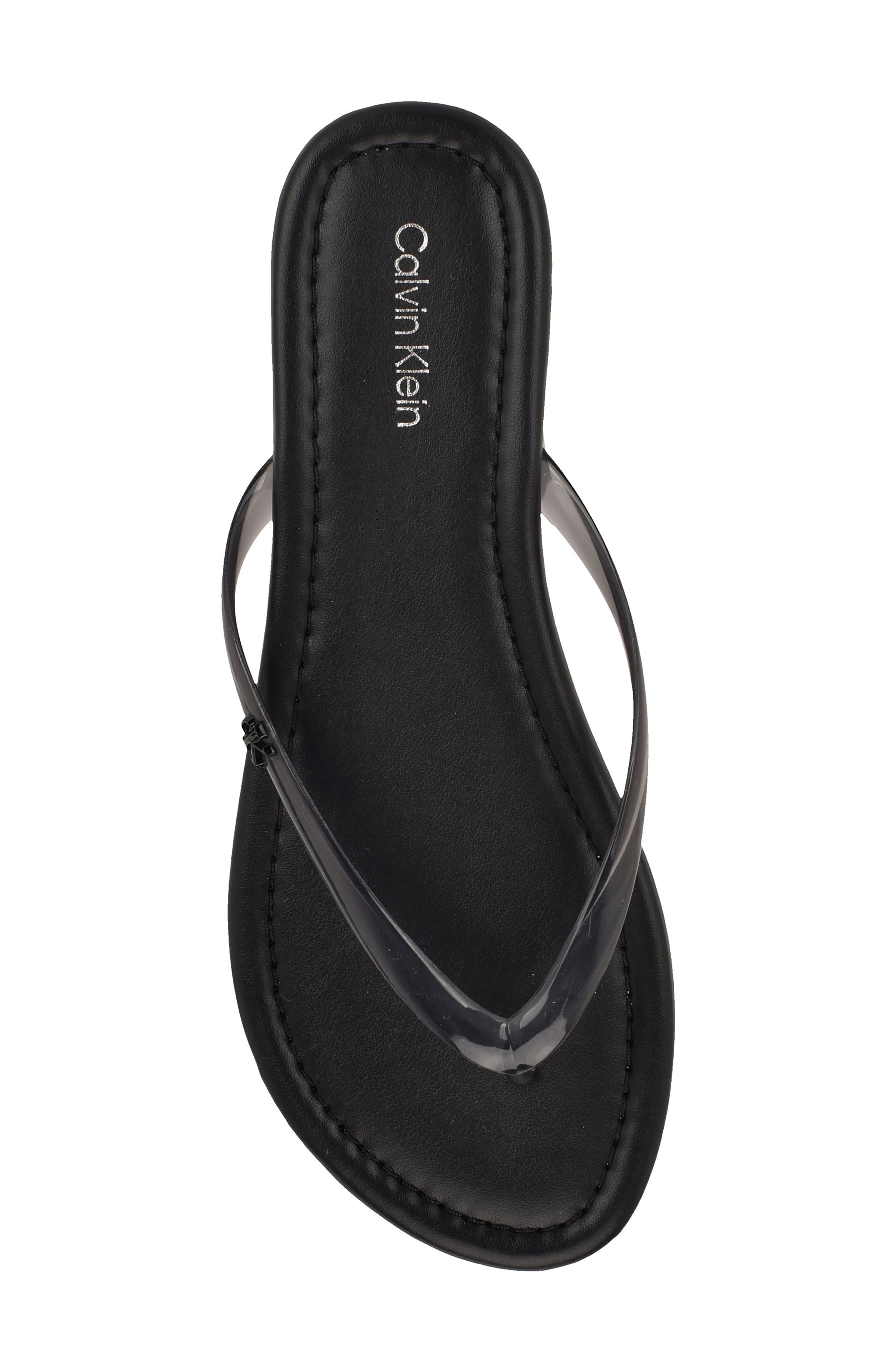 Calvin Klein Crude Flip Flop, Alternate, color, Black