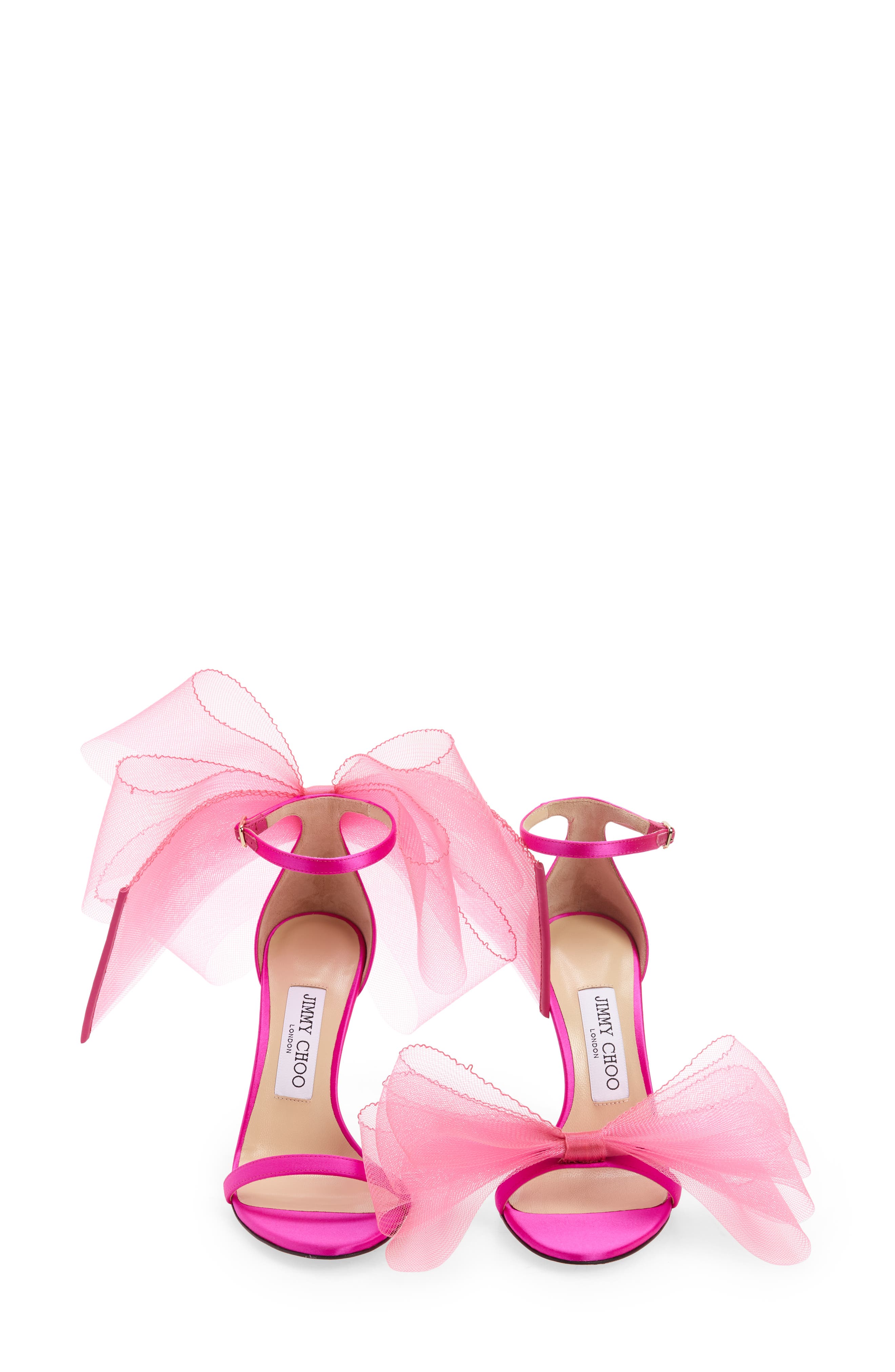 Aveline Bow Ankle Strap Sandal, Alternate, color, FUCHSIA/ FUCHSIA
