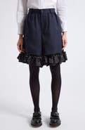 Comme des Garçons Girl Ruffle Hem Gabardine Shorts