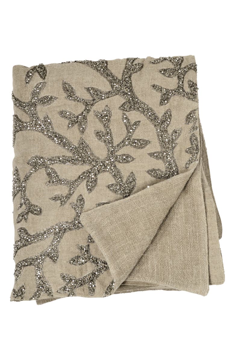 Michael Aram Tree Of Life Beaded Throw, Main, color,