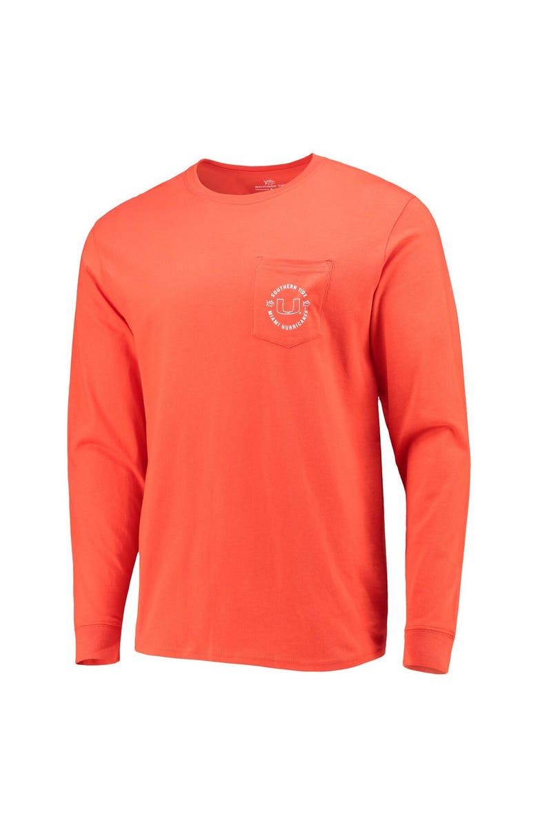 Southern Tide Men's Southern Tide Orange Miami Hurricanes Catch and Release Long Sleeve T-Shirt, Alternate, color, 