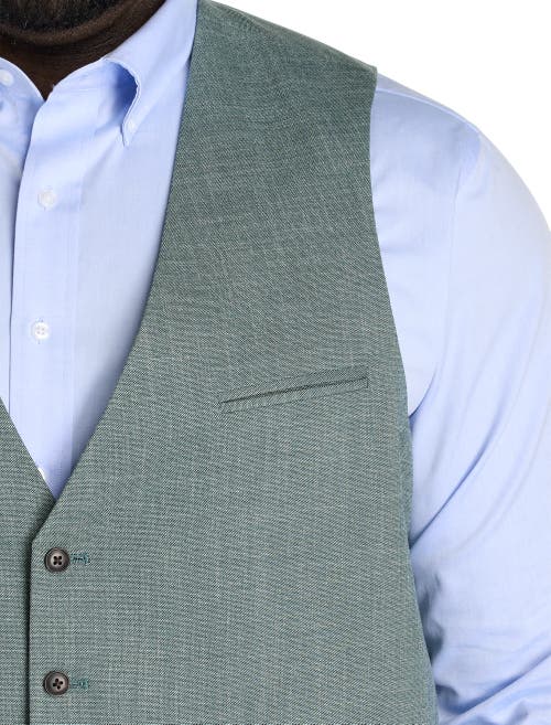 Shop Oak Hill By Dxl Big & Tall Textured Vest In Green